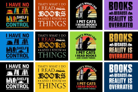 Book T-Shirt Design Bundle: A Complete Creative Toolkit
