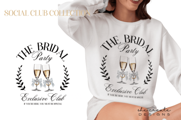 Bridal Party Exclusive Club Design PNG: Elevate Your Creative Projects