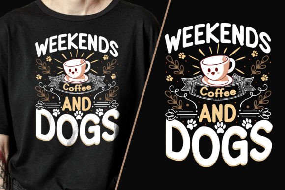 Coffee and Dogs Cool T Shirt Design Svg: A Creative Asset