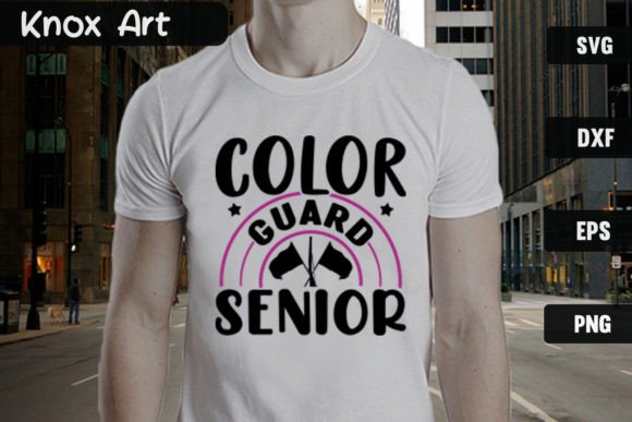 Color Guard Senior SVG Cut File Design