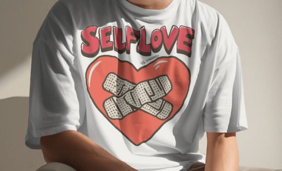 Designing Impactful Self Love T-shirt Graphics