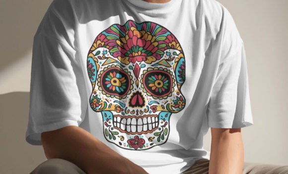 Mexican Skull T-shirt Design: Bold Graphics for Modern Branding