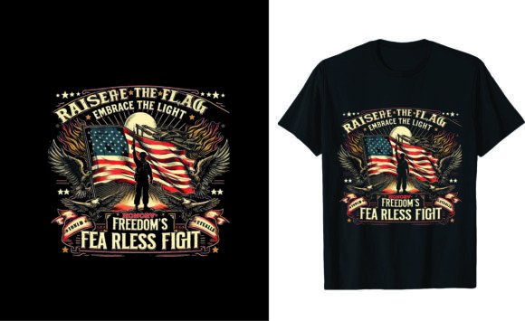 Raise the Flag T-Shirt Design: A Modern Graphic Asset