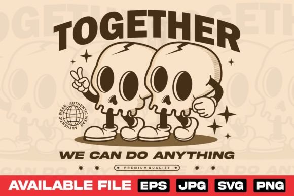 Retro Skull Cartoon Character Design: A Versatile Visual Asset