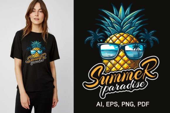 Summer Paradise T-Shirt Design: Elevate Your Creative Projects