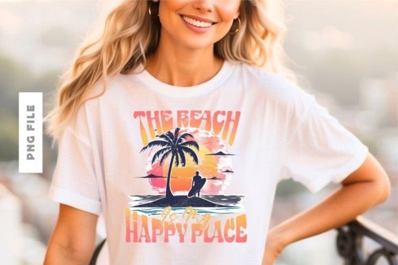 The Beach is My Happy Place Design: Creative Applications & Usage